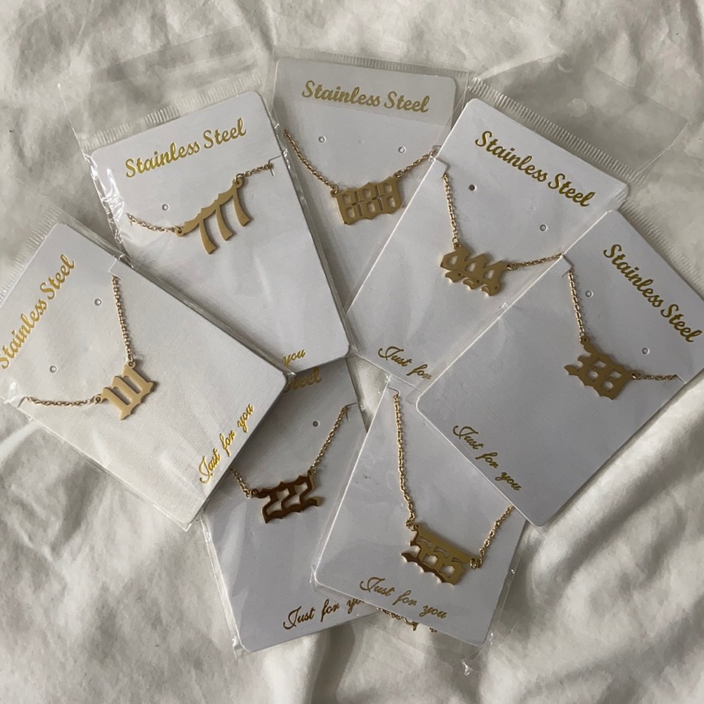 Water resistant Angel Number Necklaces